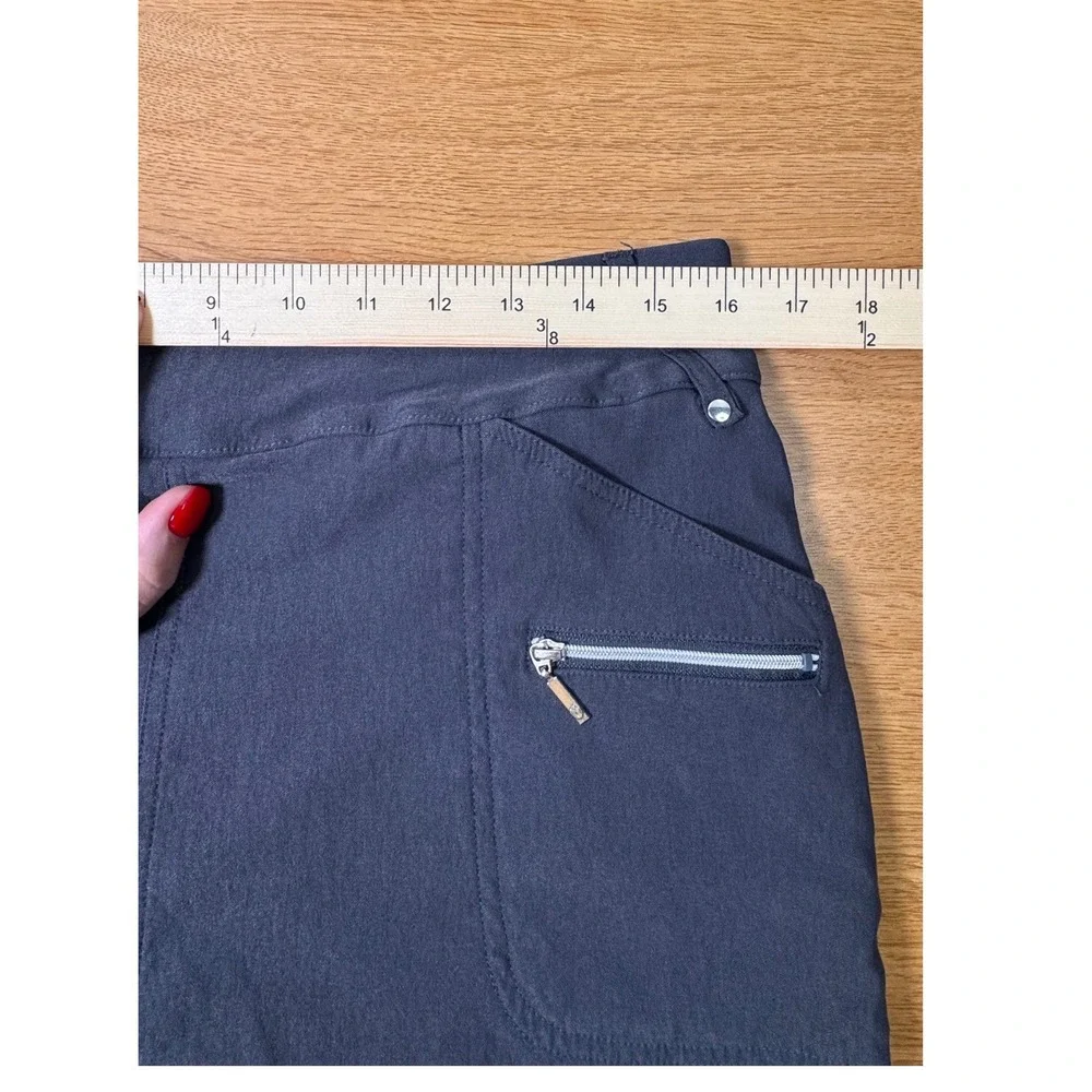 Women's Golf Skort Size 12‎ Gray Athletic Zipper Pockets GG Blue